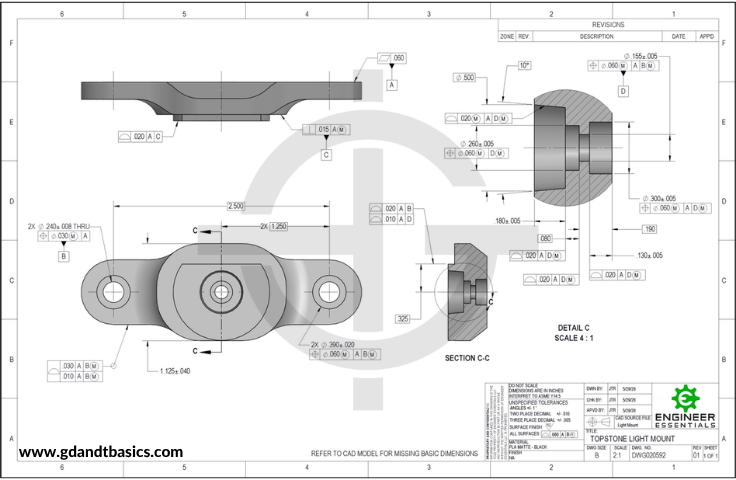 Sample Drawing Review of a part from a gravel bike