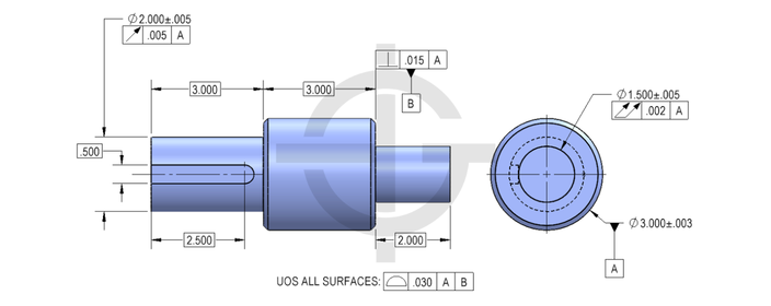 Engineering Drawing with Total Runout control